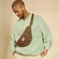 Hindbag Sac banane L Sasha Léopard Cannelle