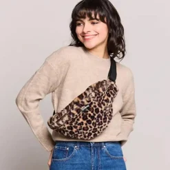 Clearance Sac banane L Sasha Teddy Léopard Sac Banane Adulte