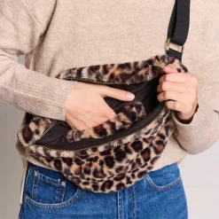 Clearance Sac banane L Sasha Teddy Léopard Sac Banane Adulte