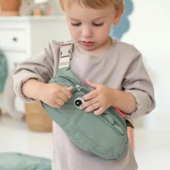 Enfant Done by Deer Sac banane matelassé enfant Croco Rose