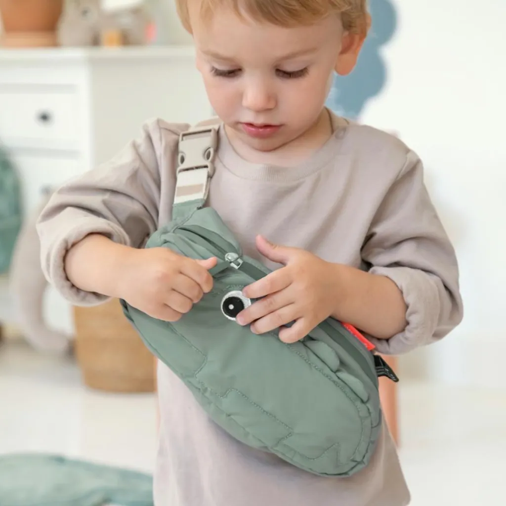 Enfant Done by Deer Sac banane matelassé enfant Croco Rose