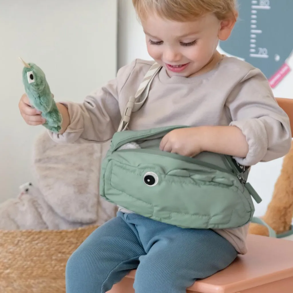 Enfant Done by Deer Sac banane matelassé enfant Croco Rose