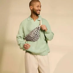 Hindbag Sac banane Olivia Léopard Ecru