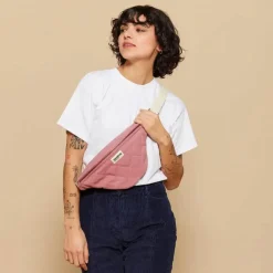 Hindbag Sac banane Olivia matelassé Rose Blush