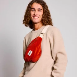 Sale Sac banane Olivia Velours Brique Sac Banane Adulte