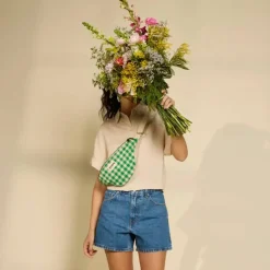 Hindbag Sac banane Olivia Vichy Vert