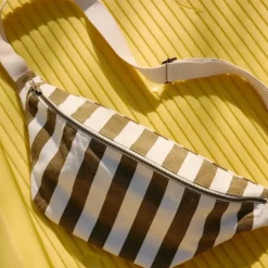 Online Sac banane rayée Olive-Greige Sac Banane Adulte