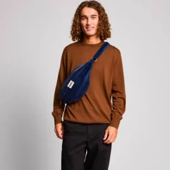 Sale Sac banane Sasha L Velours Marine Sac Banane Adulte