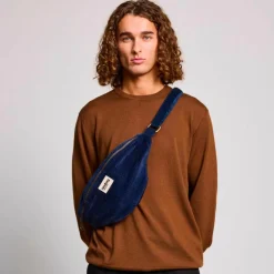 Sale Sac banane Sasha L Velours Marine Sac Banane Adulte