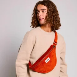 Best Sac banane Sasha L Velours Brique Sac Banane Adulte