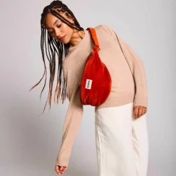 Best Sac banane Sasha L Velours Brique Sac Banane Adulte