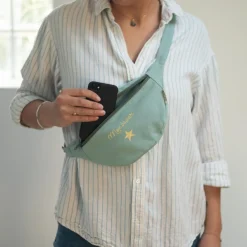 Enfant Les Griottes Sac banane vert amande (personnalisable)