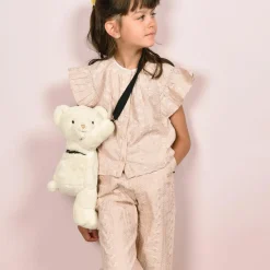 Enfant Doudou et Compagnie Sac bandoulière Doudou Ours ivoire (30 cm)