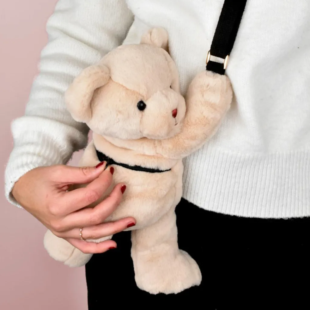 Enfant Doudou et Compagnie Sac bandoulière Doudou Ours ivoire (30 cm)