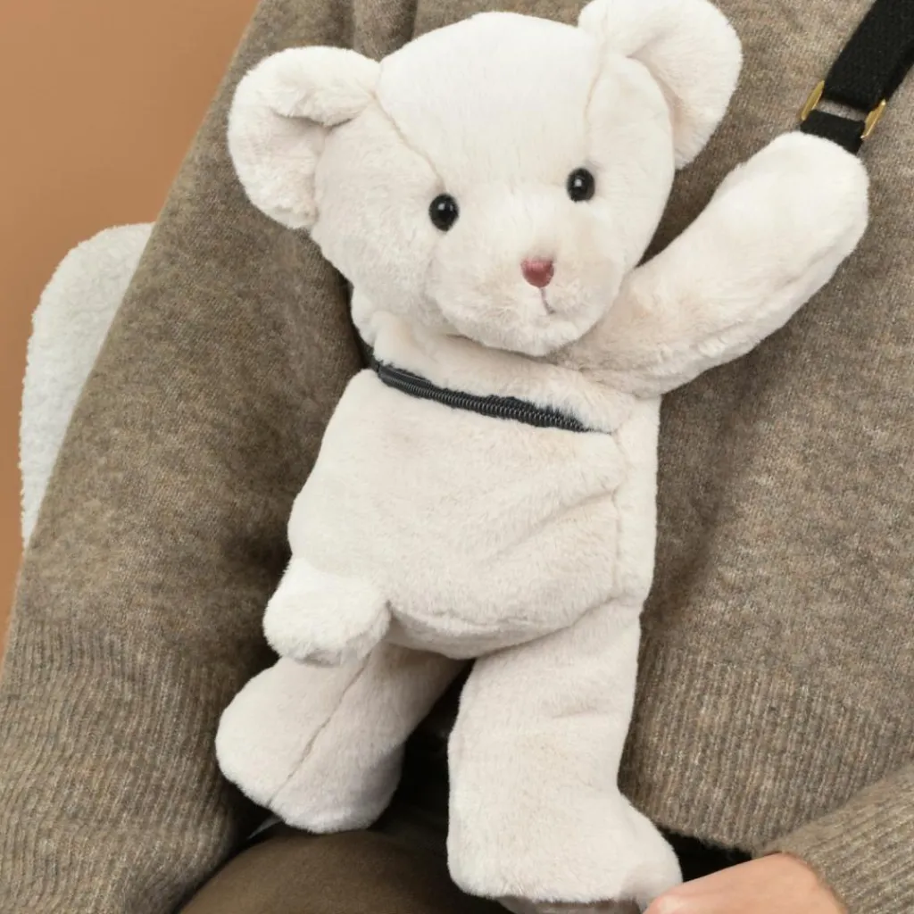 Enfant Doudou et Compagnie Sac bandoulière Doudou Ours ivoire (30 cm)