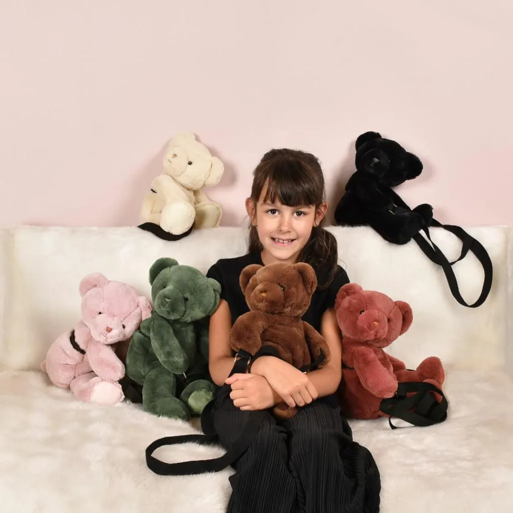 Enfant Doudou et Compagnie Sac bandoulière Doudou Ours ivoire (30 cm)