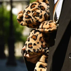 Enfant Doudou et Compagnie Sac bandoulière Ours léopard (30 cm)