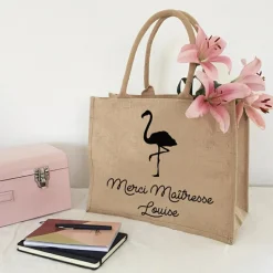 Les Griottes Sac cabas Nounou Flamant (personnalisable)
