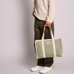 Clearance Sac cabas Oscar Vert Argile Sac À Langer À Anses