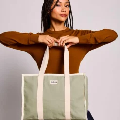 Clearance Sac cabas Oscar Vert Argile Sac À Langer À Anses