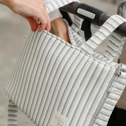 Walking Mum Sac Crossbody Botton Rayures