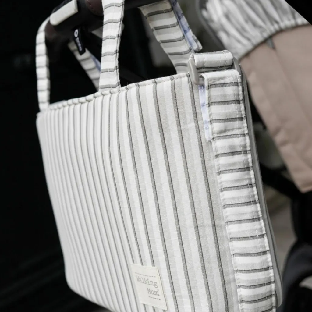 Walking Mum Sac Crossbody Botton Rayures