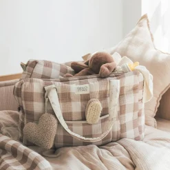 Best Sac de maternité Camila Vichy Caramel Valise Et Sac Maternité