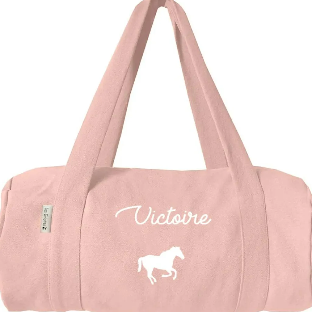 Les Griottes Sac de voyage enfant rose poudré (personnalisable)