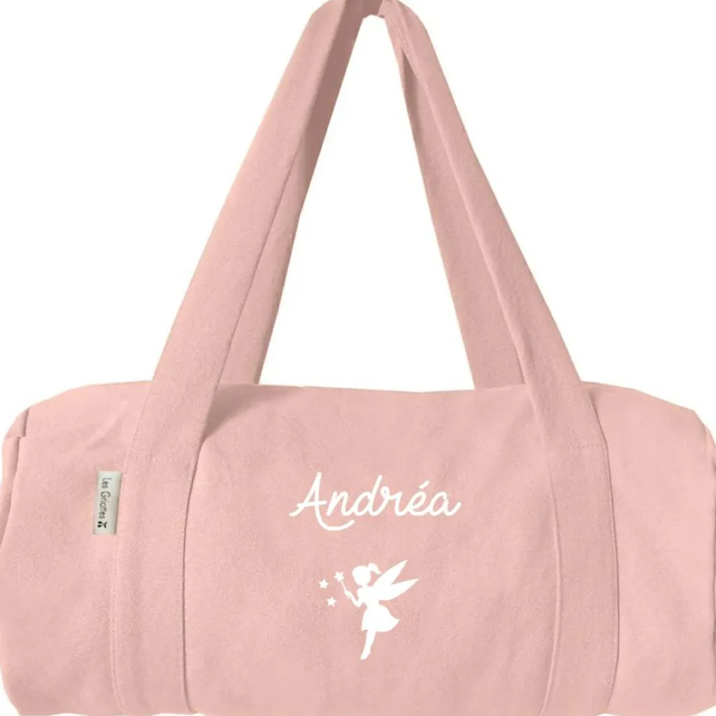 Les Griottes Sac de voyage enfant rose poudré (personnalisable)