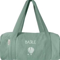 New Sac de voyage enfant vert amande en coton (personnalisable) Sac Week-End