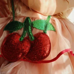 New Sac enfant bandoulière Cherry glitter Enfant Sac À Main Enfant