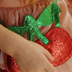 New Sac enfant bandoulière Cherry glitter Enfant Sac À Main Enfant