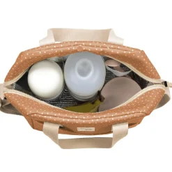 Sac isotherme biberons à pois Poppy Cannelle Sac Isotherme