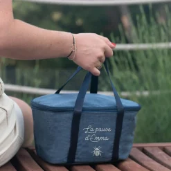 Les Griottes Sac isotherme bleu chiné (29 x 16 cm)