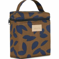 Nobodinoz Sac isotherme pour biberon et déjeuner Hyde Park Blue leaves