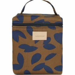 Nobodinoz Sac isotherme pour biberon et déjeuner Hyde Park Blue leaves