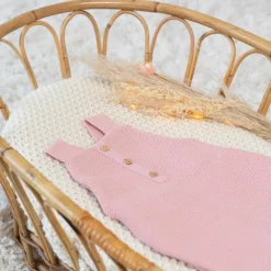 Sale Salopette en maille Rose poudre (1-3 mois) Tenue De Naissance