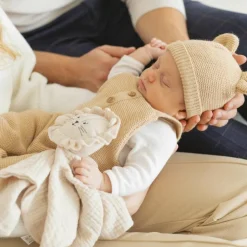 Trois Kilos Sept Salopette en maille Sable (1-3 mois)