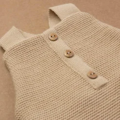 Trois Kilos Sept Salopette en maille Sable (1-3 mois)