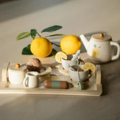 Best Service à thé citron en bois Dînette Et Aliments Factices