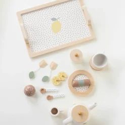 Best Service à thé citron en bois Dînette Et Aliments Factices