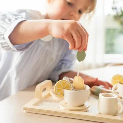 Best Service à thé citron en bois Dînette Et Aliments Factices