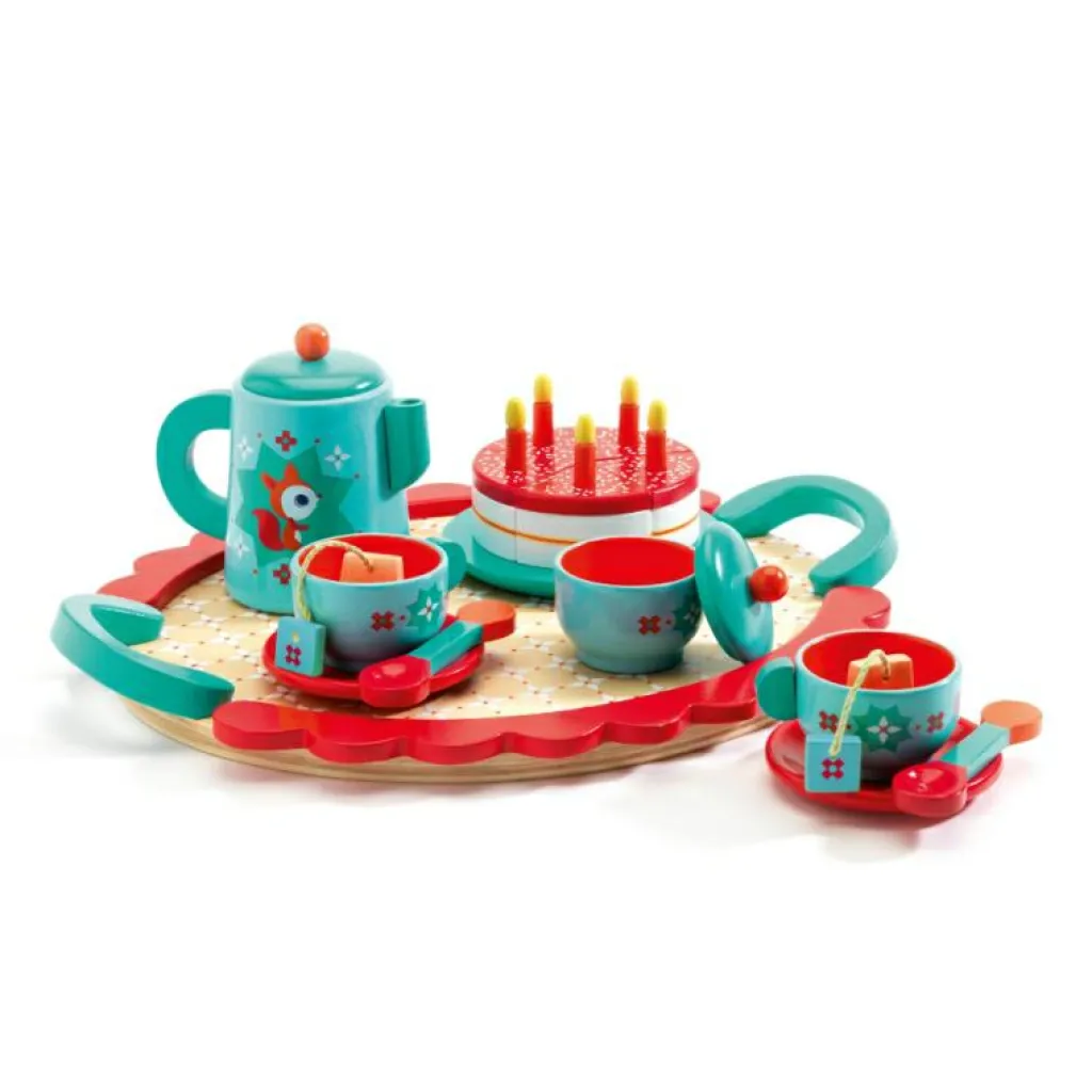 Outlet Service à thé en bois Le goûter de Renard Dînette Et Aliments Factices