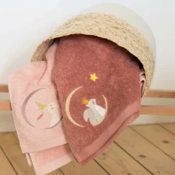 L'oiseau bateau Serviette de bain brique écureuil (70 x 140 cm)