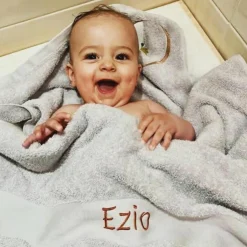 Discount Serviette de bain grise ours personnalisable (50 x 100 cm) Serviette De Bain