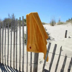 L'oiseau bateau Serviette de bain lion safran personnalisable (100 x 100 cm)