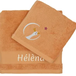 L'oiseau bateau Serviette de bain oie sauvage pêche personnalisable (70 x 140 cm)