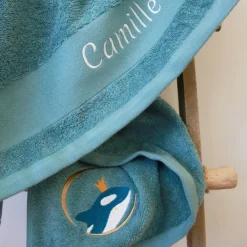 Clearance Serviette de bain orque océan personnalisable (100 x 100 cm) Serviette De Bain