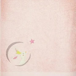 L'oiseau bateau Serviette de bain rose lapin personnalisable (70 x 140 cm)
