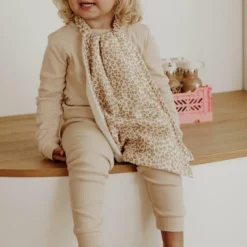 Sale Serviette de cantine Gaze Léopard Bavoirs